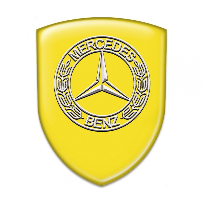 Mercedes Benz Silicone Emblem Yellow Model 