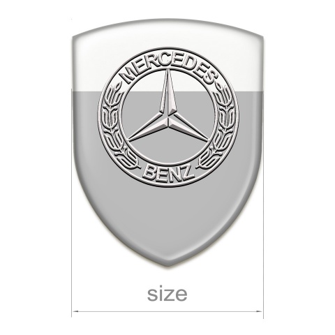 Mercedes Benz Car Interior Badge Grey White Model