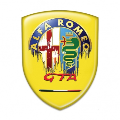 Alfa Romeo Silicone Emblem Yellow Base GTA Style 