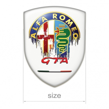 Alfa Romeo Resin Sticker White Base GTA Style 