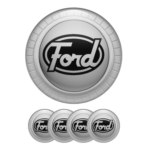 Ford Wheel Emblems for Center Caps 3D Grey