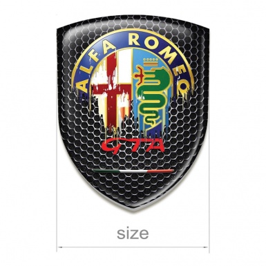 Alfa Romeo Tuning Emblem Perforated Steel Base GTA Style 