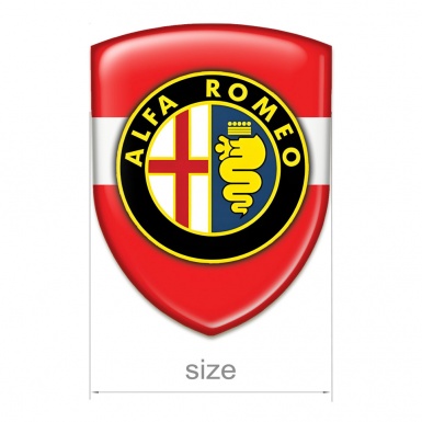 Alfa Romeo Silicone Shield Red with White Tape Design 