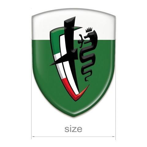Alfa Romeo Silicone Shield Green White Print New Logo Style 