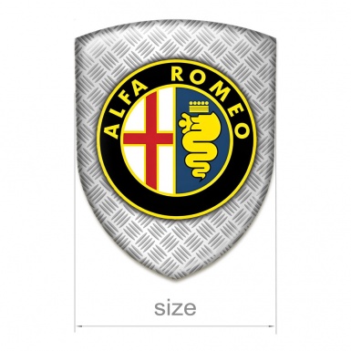 Alfa Romeo 3D Gel Emblem Mesh Effect base Yellow Logo Motive 