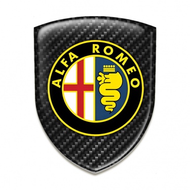 Alfa Romeo 3D Gel Emblem Dark carbon Base Classic logo 