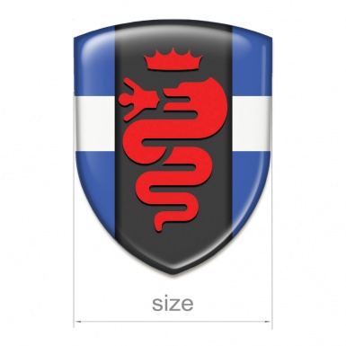 Alfa Romeo  Car Accessories Badge Blue with White Tape base Red Logo Style 