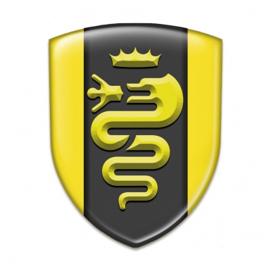 Alfa Romeo Silicone Emblem Yellow Design Old Style Logo 