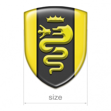 Alfa Romeo Silicone Emblem Yellow Design Old Style Logo 