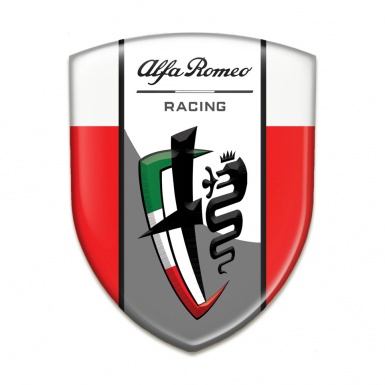 Alfa Romeo Resin Sticker Reed White Edition Racing style 