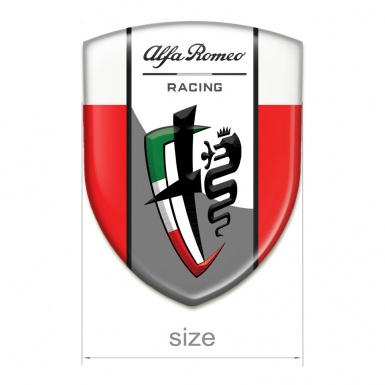 Alfa Romeo Resin Sticker Reed White Edition Racing style 