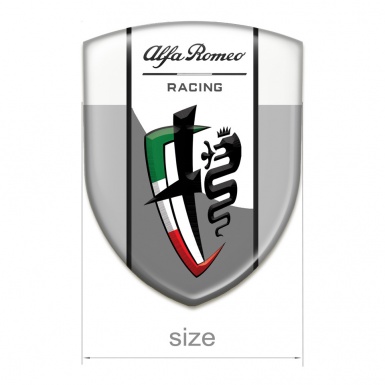 Alfa Romeo Car Accessories Badge Gray White Edition New Logo 