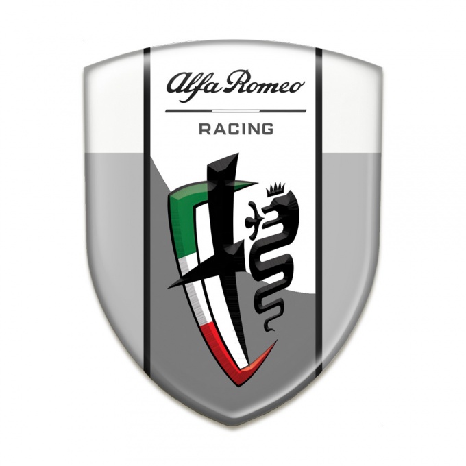 Alfa Romeo Car Accessories Badge Gray White Edition New Logo 