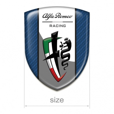 Alfa Romeo Logo Emblem Navy Blue Carbon Version 