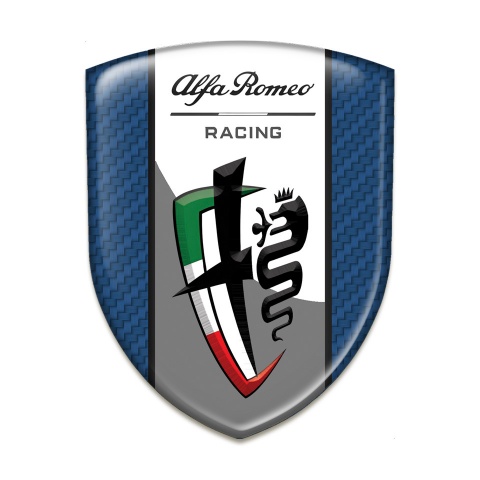 Alfa Romeo Logo Emblem Navy Blue Carbon Version 