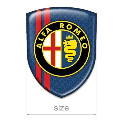 Alfa Romeo Silicone Shield Navy Blue Carbon with Red Lines pattern 