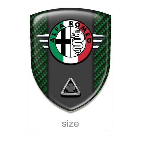 Alfa Romeo Silicone Emblem Green Carbon Pattern 