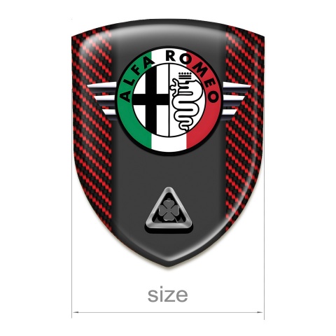 Alfa Romeo Emblem Exterior High End Red Carbon Model 