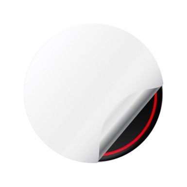 Motec Wheel Emblem for Center Caps Black Red Ring