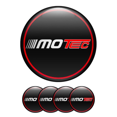 Motec Wheel Emblem for Center Caps Black Red Ring