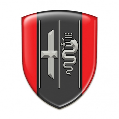 Alfa Romeo Emblem Badge Logo Red Background Stylish Logo 