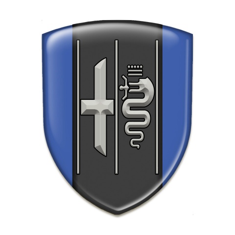 Alfa Romeo Logo Emblem Stylish Blue background Gray Logo Style 