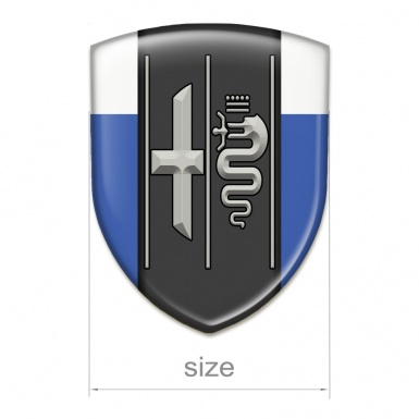 Alfa Romeo Emblem Exterior Premium Quality Blue White Background Stylish Logo 