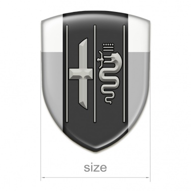 Alfa Romeo Tuning Badge  Gray White Background Stylish Logo 