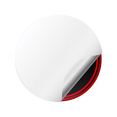 Motec Silicone Stickers for Wheel Center Cap Black Red Ring