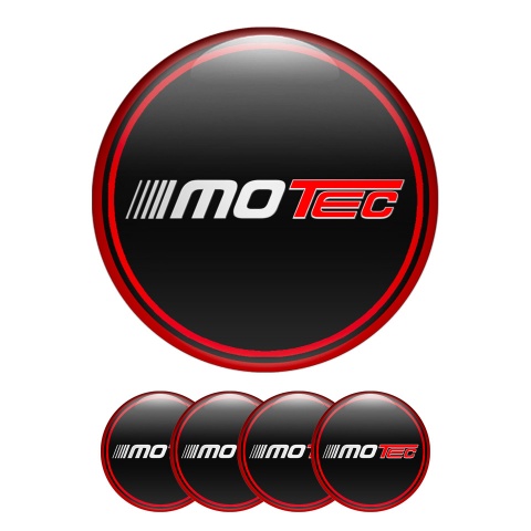 Motec Silicone Stickers for Wheel Center Cap Black Red Ring