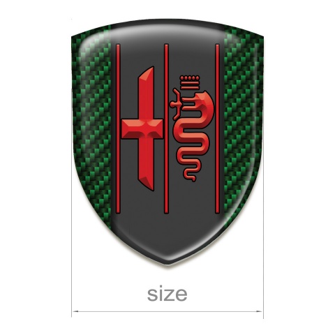 Alfa Romeo Emblem Interior Green Carbon Design Stylish Red Logo 