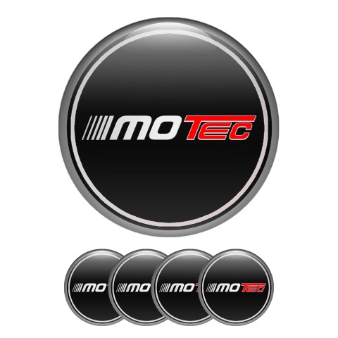 Motec Gel Stickers for Wheel Center Cap Black Grey Ring