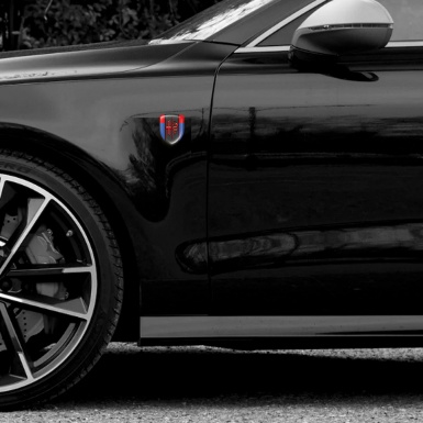 Alfa Romeo Emblem Interior Blue Red Design Red Logo 