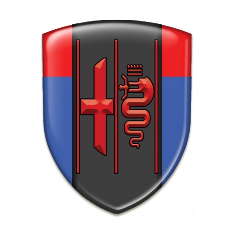 Alfa Romeo Emblem Interior Blue Red Design Red Logo 