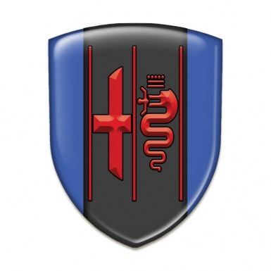 Alfa Romeo Car Interior Badge Blue Design Stylish Red Logo 