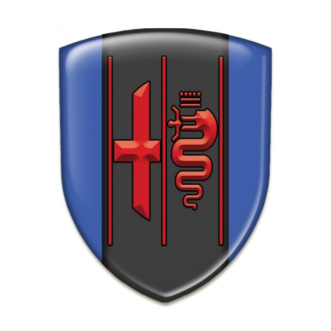 Alfa Romeo Car Interior Badge Blue Design Stylish Red Logo 
