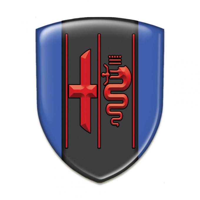 Alfa Romeo Car Interior Badge Blue Design Stylish Red Logo 