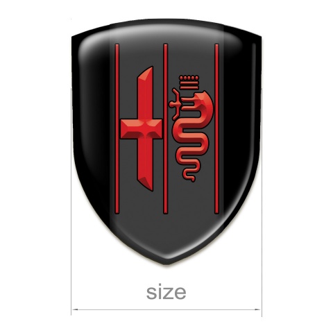 Alfa Romeo Silicone Shield Black Design Red Stylish Logo 