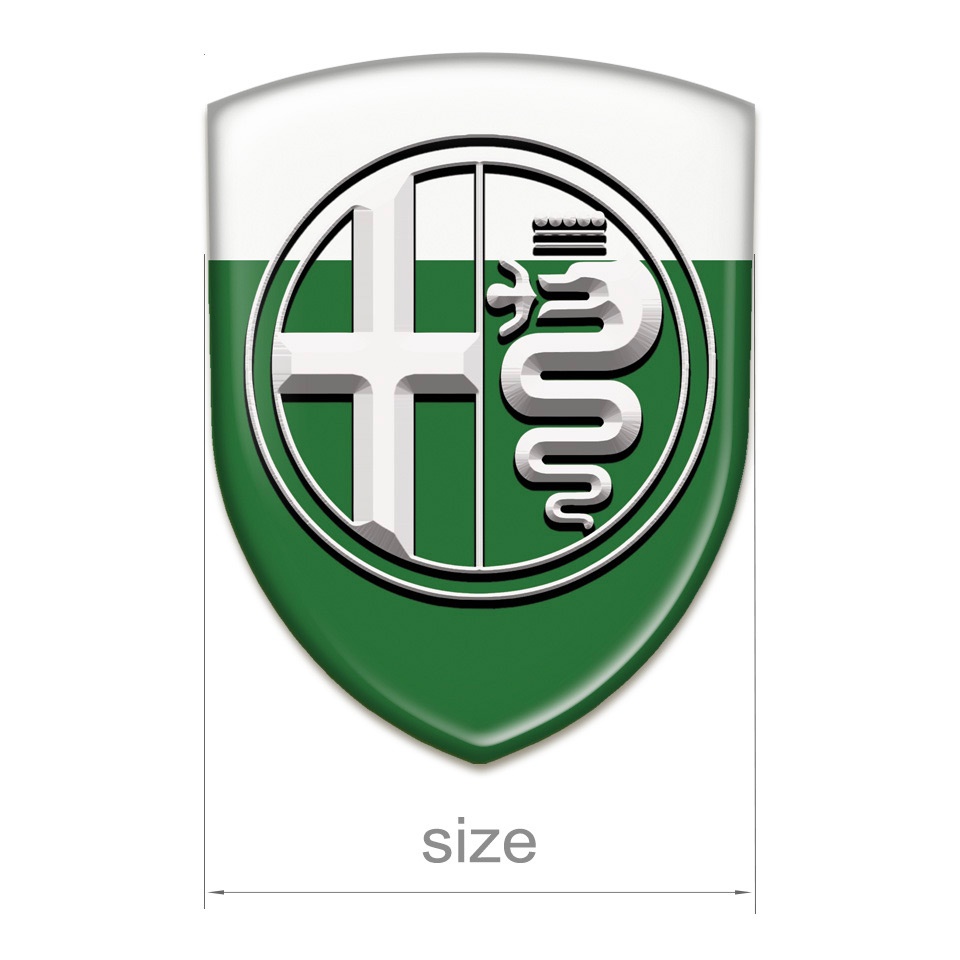 Alfa Romeo Silicone Shield Green White Pattern Big White Logo | Domed ...