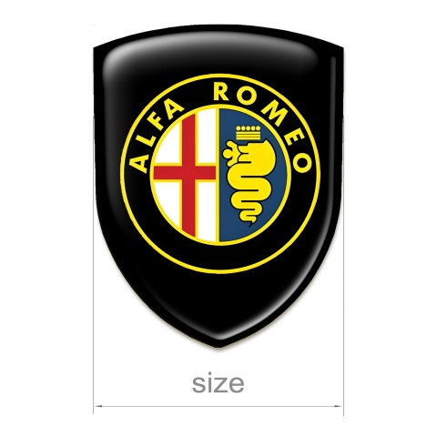 Alfa Romeo Self Adhesive Car logo Emblem Black Style 