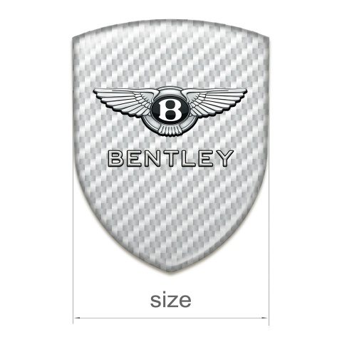 Bentley Silicone Emblem High End White Carbon Edition 