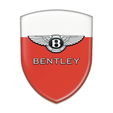 Bentley 3D Gel Emblem Stylish Red White Edition 