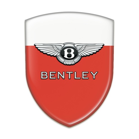 Bentley 3D Gel Emblem Stylish Red White Edition 