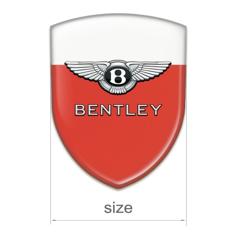 Bentley 3D Gel Emblem Stylish Red White Edition 