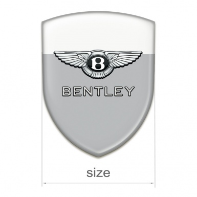 Bentley Tuning Badge  Gray White Base Classic Logo 