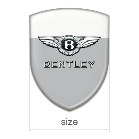 Bentley Tuning Badge  Gray White Base Classic Logo 