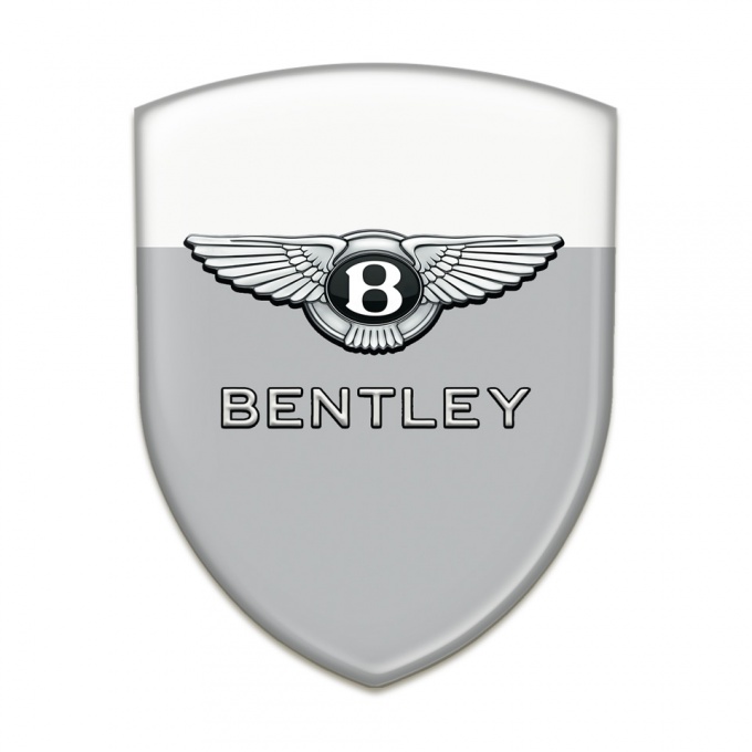Bentley Tuning Badge  Gray White Base Classic Logo 