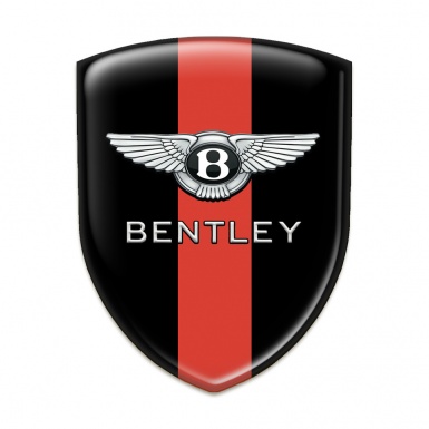 Bentley Car Accessories Badge Black With Red Tape Design 