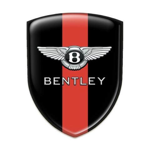 Bentley Car Accessories Badge Black With Red Tape Design 