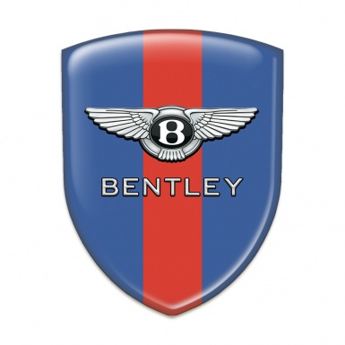 Bentley Silicone Car Decal Badge Blue Print with Red Band 